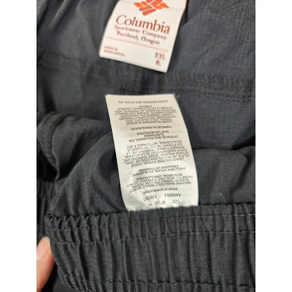 Columbia Cargo Shorts Mens‎ XXL Black Nylon Field Creek 8